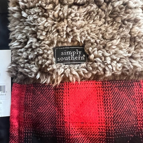 New With Tags Simply Southern Lumber Jill Vest-Plaid Red - Picture 3 of 6